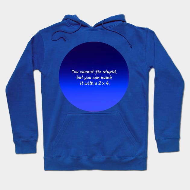 You cannot fix stupid but you can numb it with a 2x4 Hoodie by CaptainUnicorn2